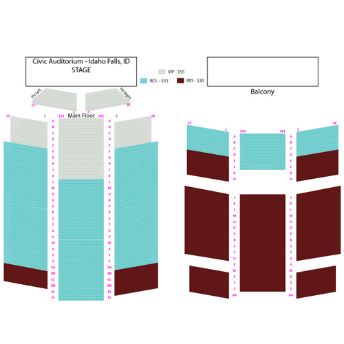 Civic Auditorium Seating Chart Idaho Falls