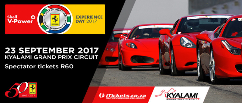 Tickets Shell V Power Sefac Experience Day In Kyalami